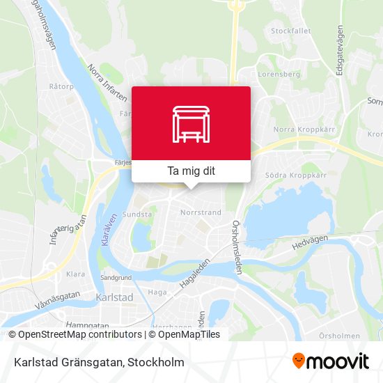 Karlstad Gränsgatan karta