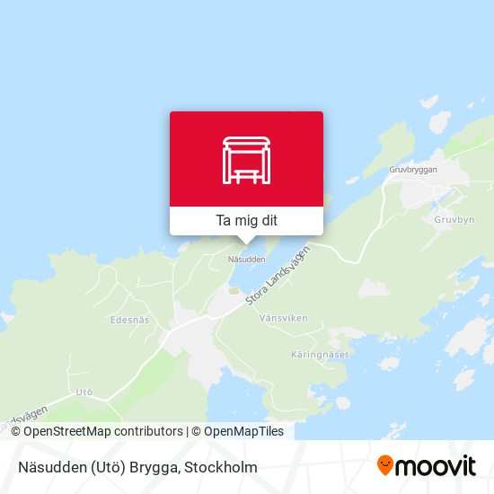 Näsudden (Utö) Brygga karta