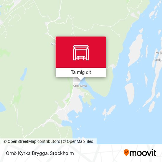 Ornö Kyrka Brygga karta