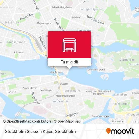 Stockholm Slussen Kajen karta