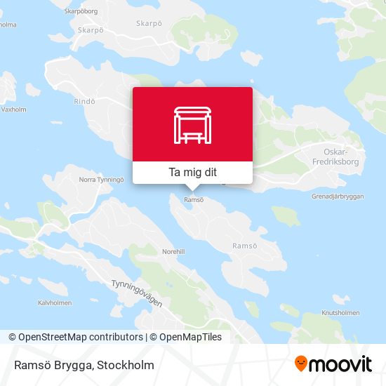 Ramsö Brygga karta