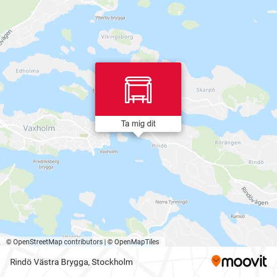 Rindö Västra Brygga karta