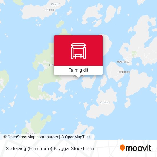 Söderäng (Hemmarö) Brygga karta