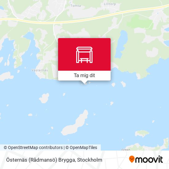 Östernäs (Rådmansö) Brygga karta