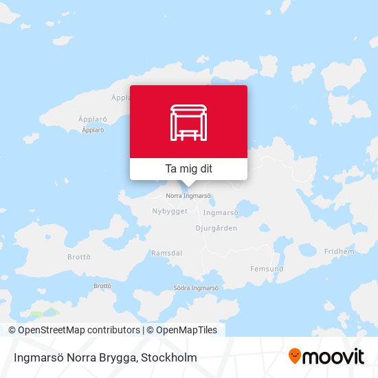 Ingmarsö Norra Brygga karta