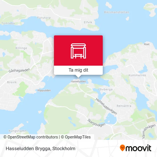 Hasseludden Brygga karta