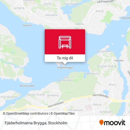 Fjäderholmarna Brygga karta