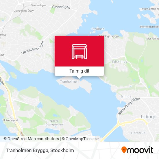 Tranholmen Brygga karta