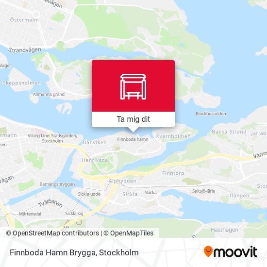 Finnboda Hamn Brygga karta