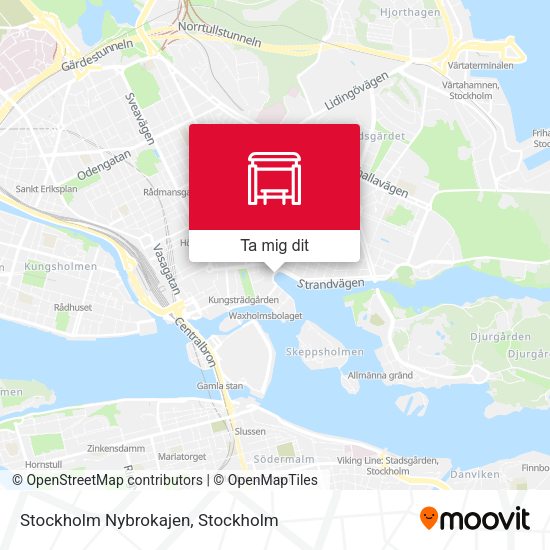 Stockholm Nybrokajen karta