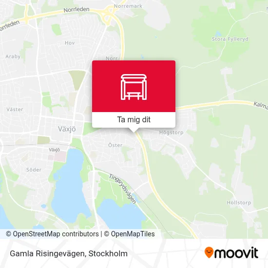 Gamla Risingevägen karta