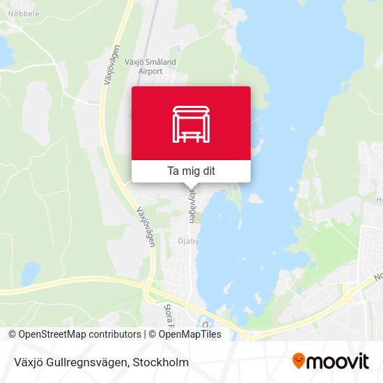 Växjö Gullregnsvägen karta