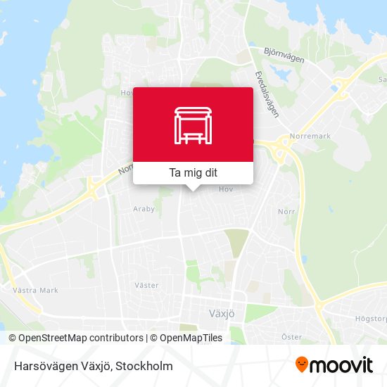 Harsövägen Växjö karta