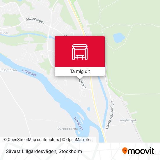 Sävast Lillgärdesvägen karta
