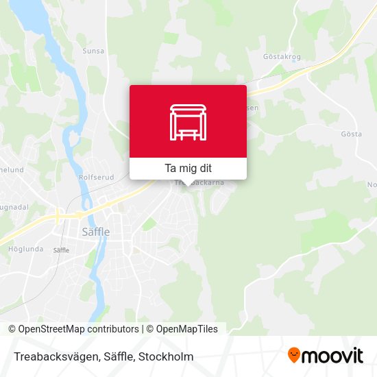 Treabacksvägen, Säffle karta