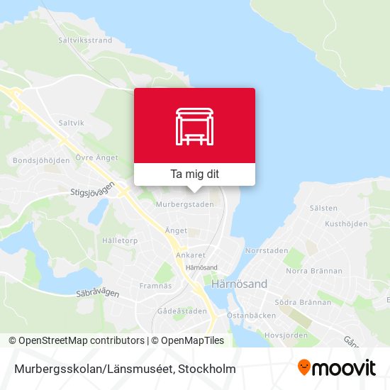 Murbergsskolan/Länsmuséet karta