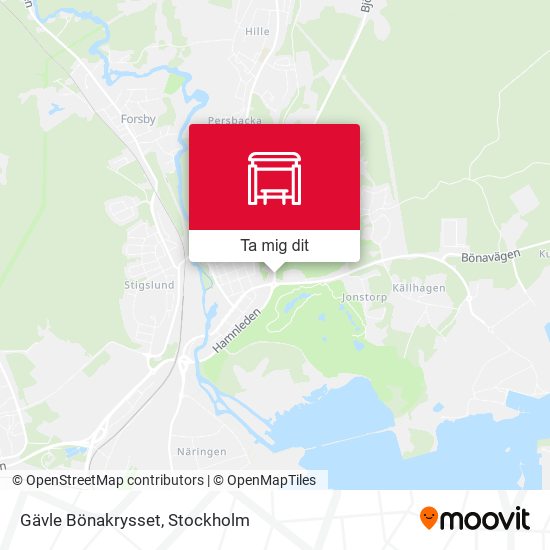 Gävle Bönakrysset karta