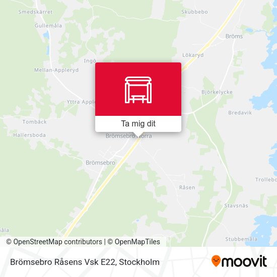 Brömsebro Råsens Vsk E22 karta