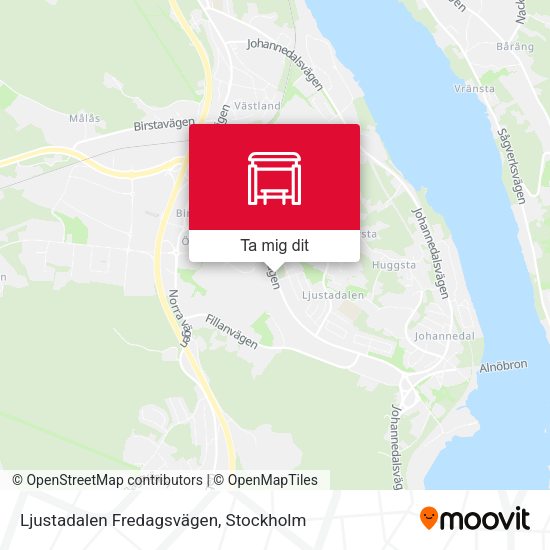 Ljustadalen Fredagsvägen karta