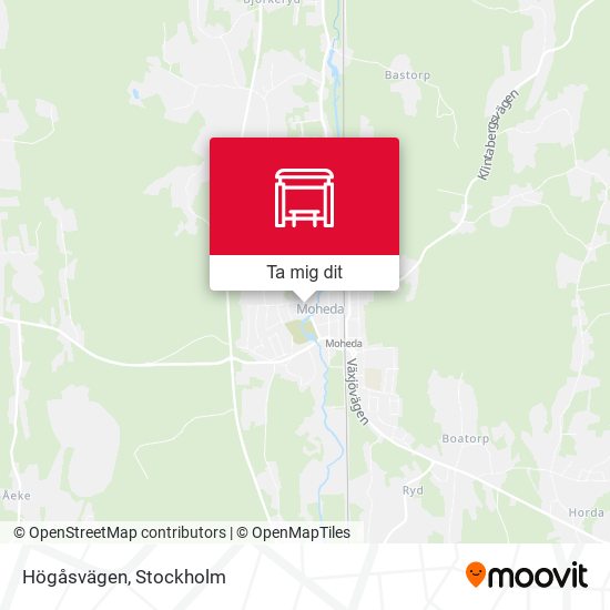 Högåsvägen karta