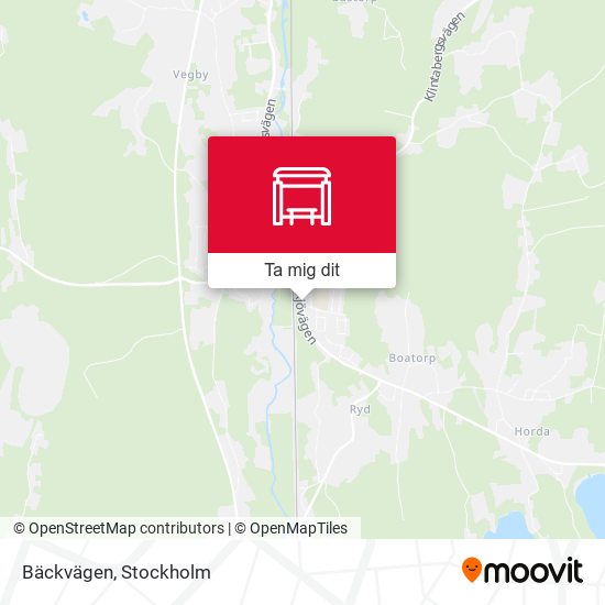 Bäckvägen karta