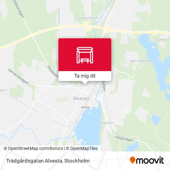 Trädgårdsgatan Alvesta karta