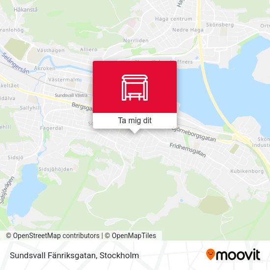 Sundsvall Fänriksgatan karta