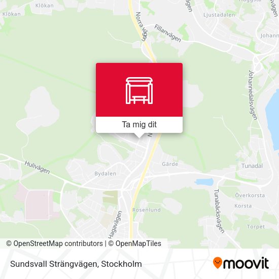Sundsvall Strängvägen karta