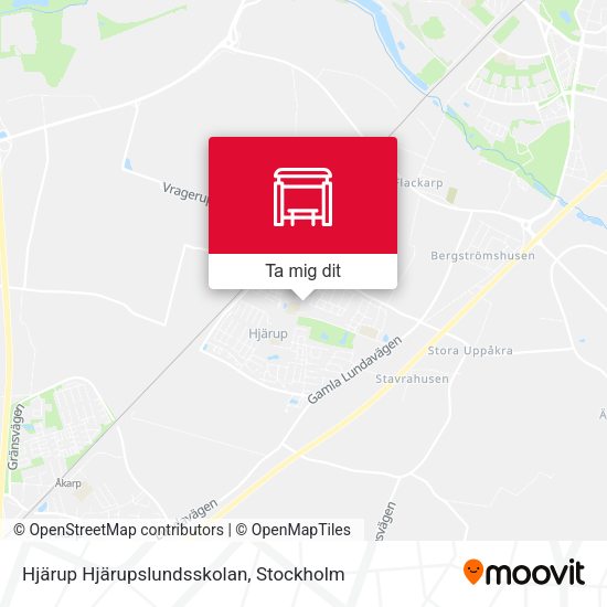 Hjärup Hjärupslundsskolan karta