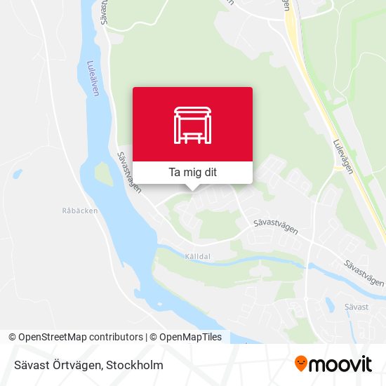 Sävast Örtvägen karta