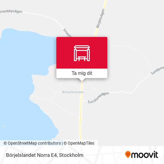 Börjelslandet Norra E4 karta
