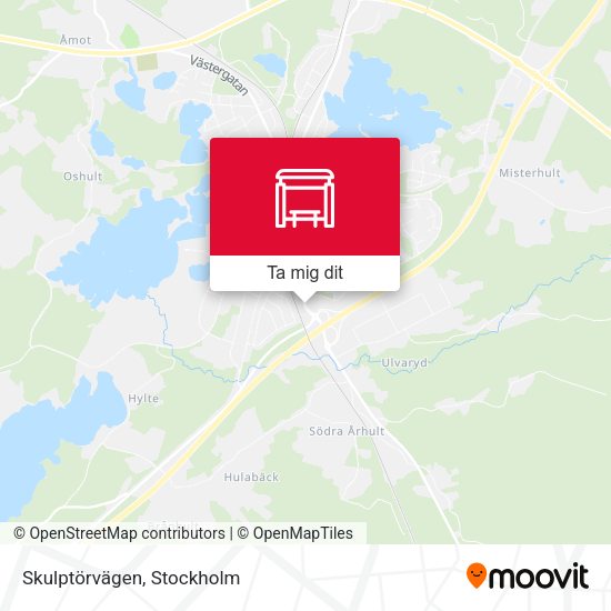Skulptörvägen karta
