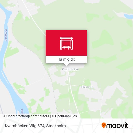 Kvarnbäcken Väg 374 karta