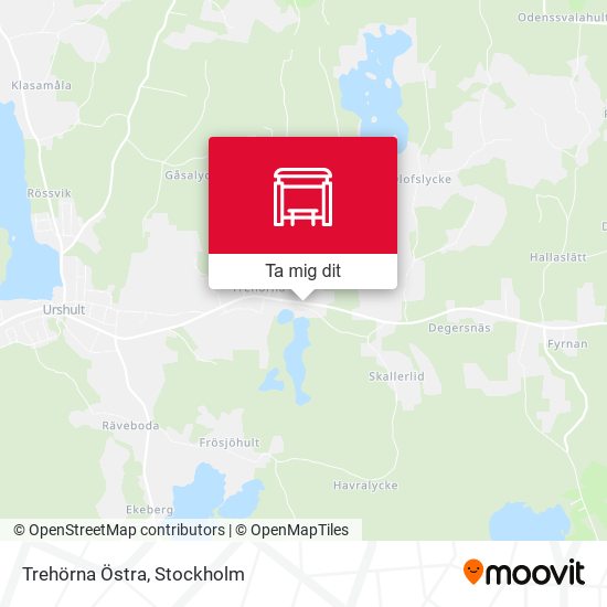 Trehörna Östra karta