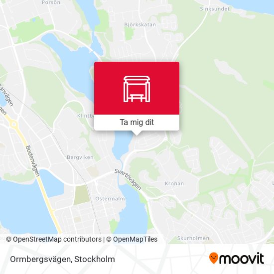 Ormbergsvägen karta