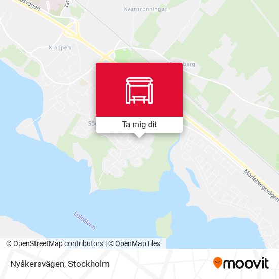 Nyåkersvägen karta