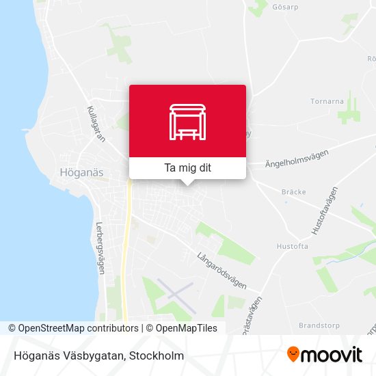 Höganäs Väsbygatan karta