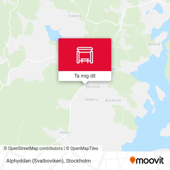 Alphyddan (Svalboviken) karta