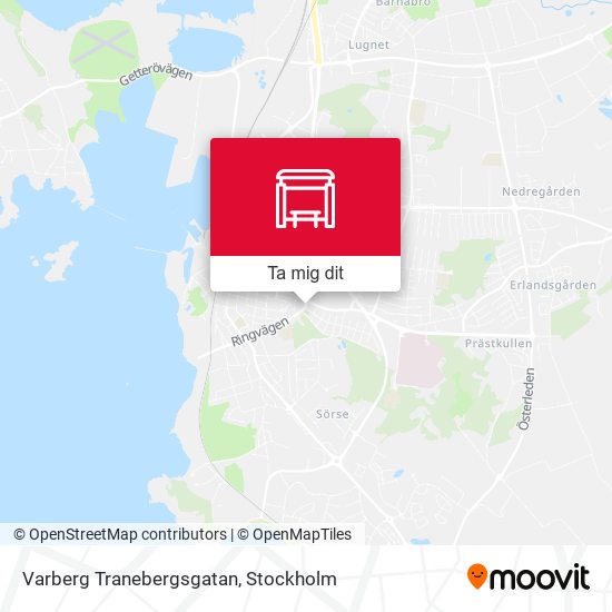 Varberg Tranebergsgatan karta