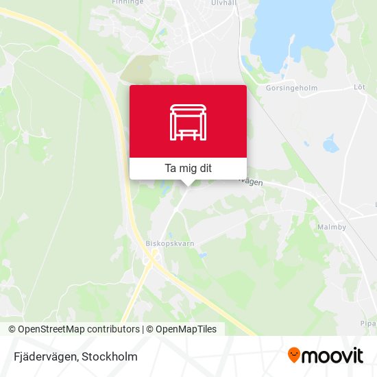 Fjädervägen karta