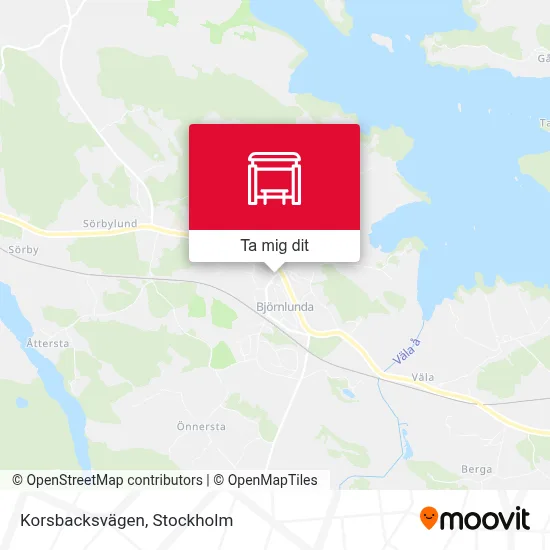 Korsbacksvägen karta