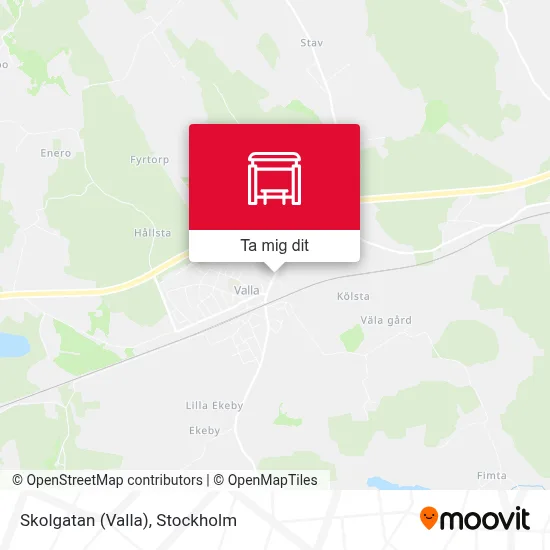 Skolgatan (Valla) karta