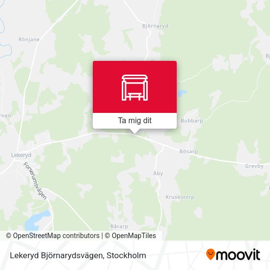 Lekeryd Björnarydsvägen karta