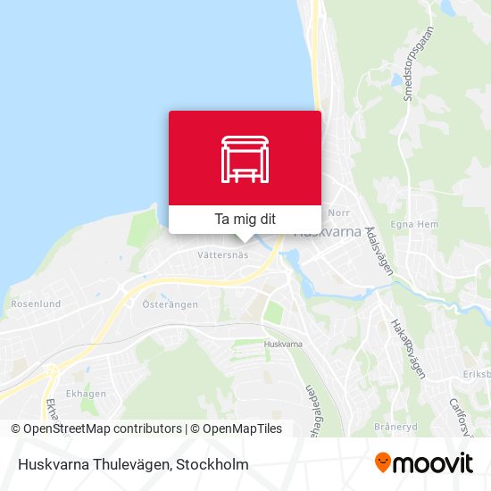 Huskvarna Thulevägen karta