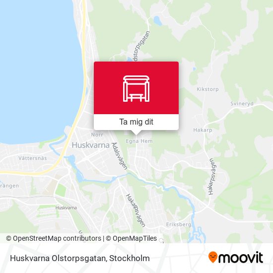 Huskvarna Olstorpsgatan karta