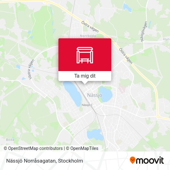 Nässjö Norråsagatan karta