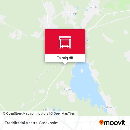 Fredriksdal Västra karta