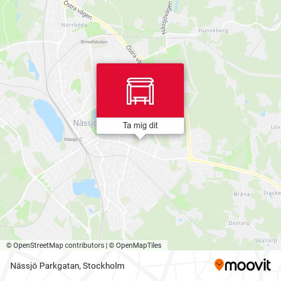 Nässjö Parkgatan karta