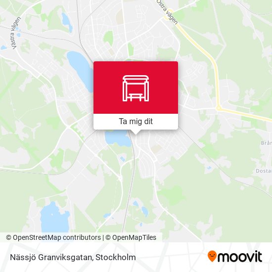 Nässjö Granviksgatan karta