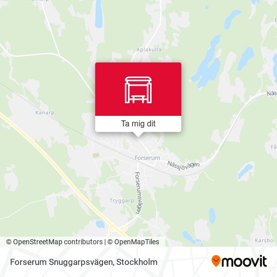 Forserum Snuggarpsvägen karta